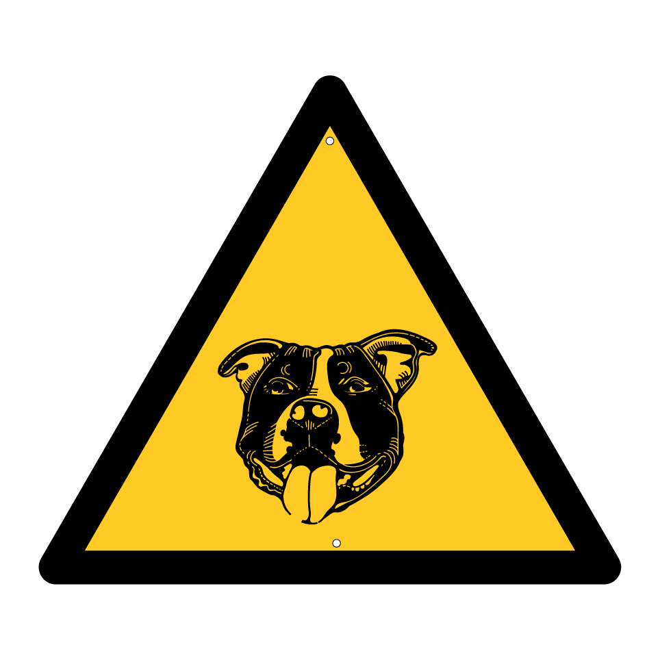 Warning dog - Pitbull