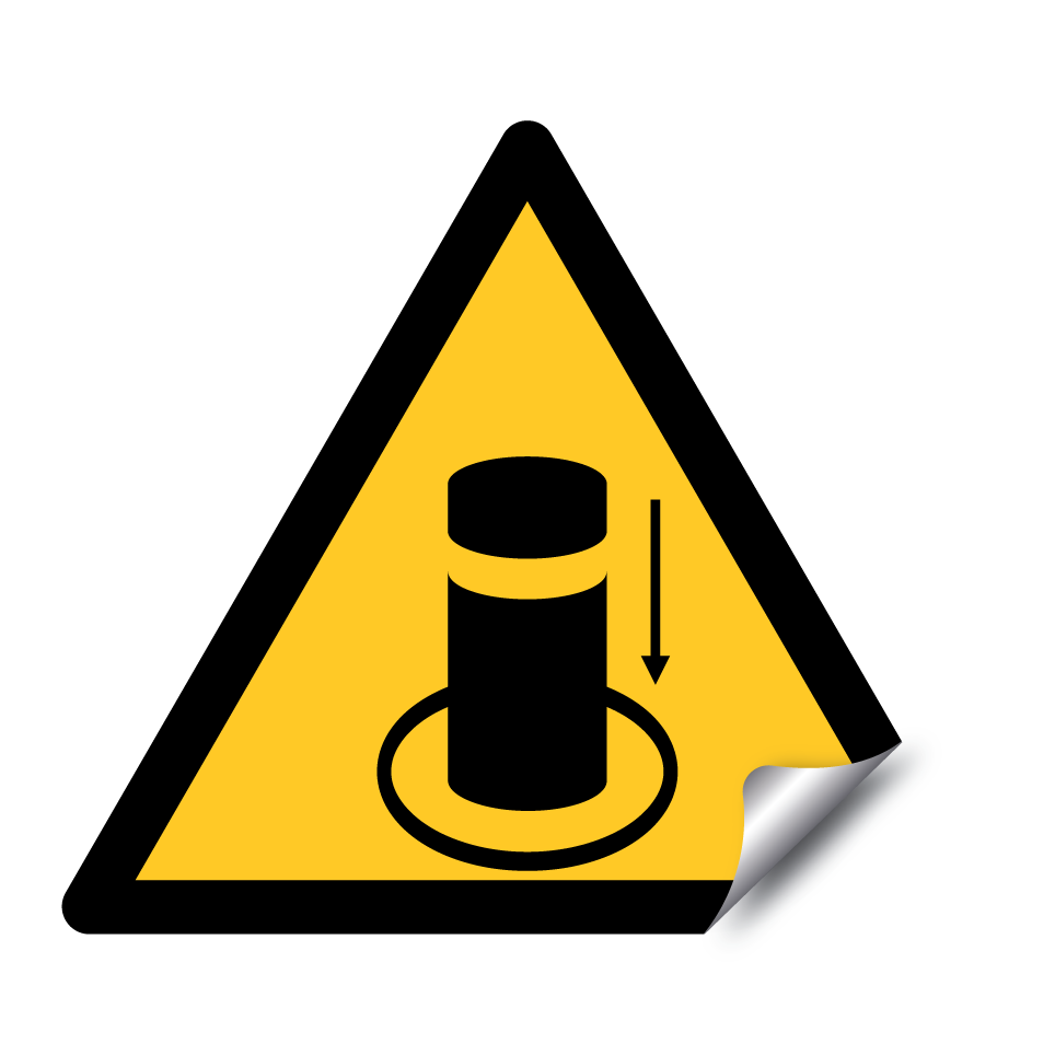 Warning retractable bollard/post
