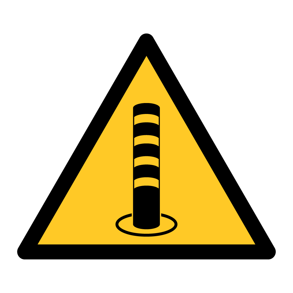 Warning rising bollard