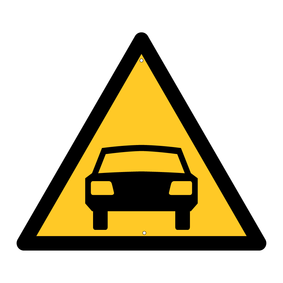 Warning motor vehicle