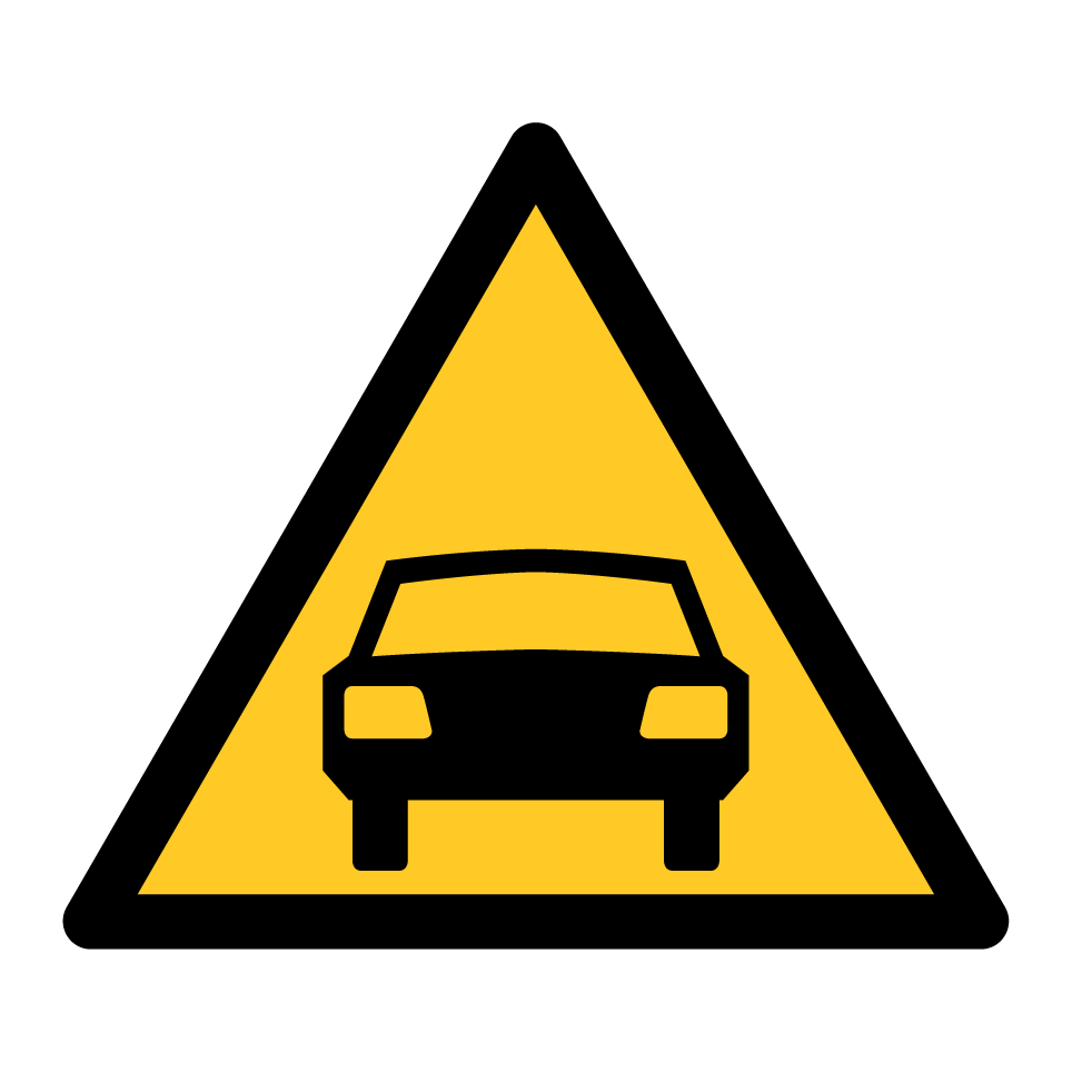 Warning motor vehicle