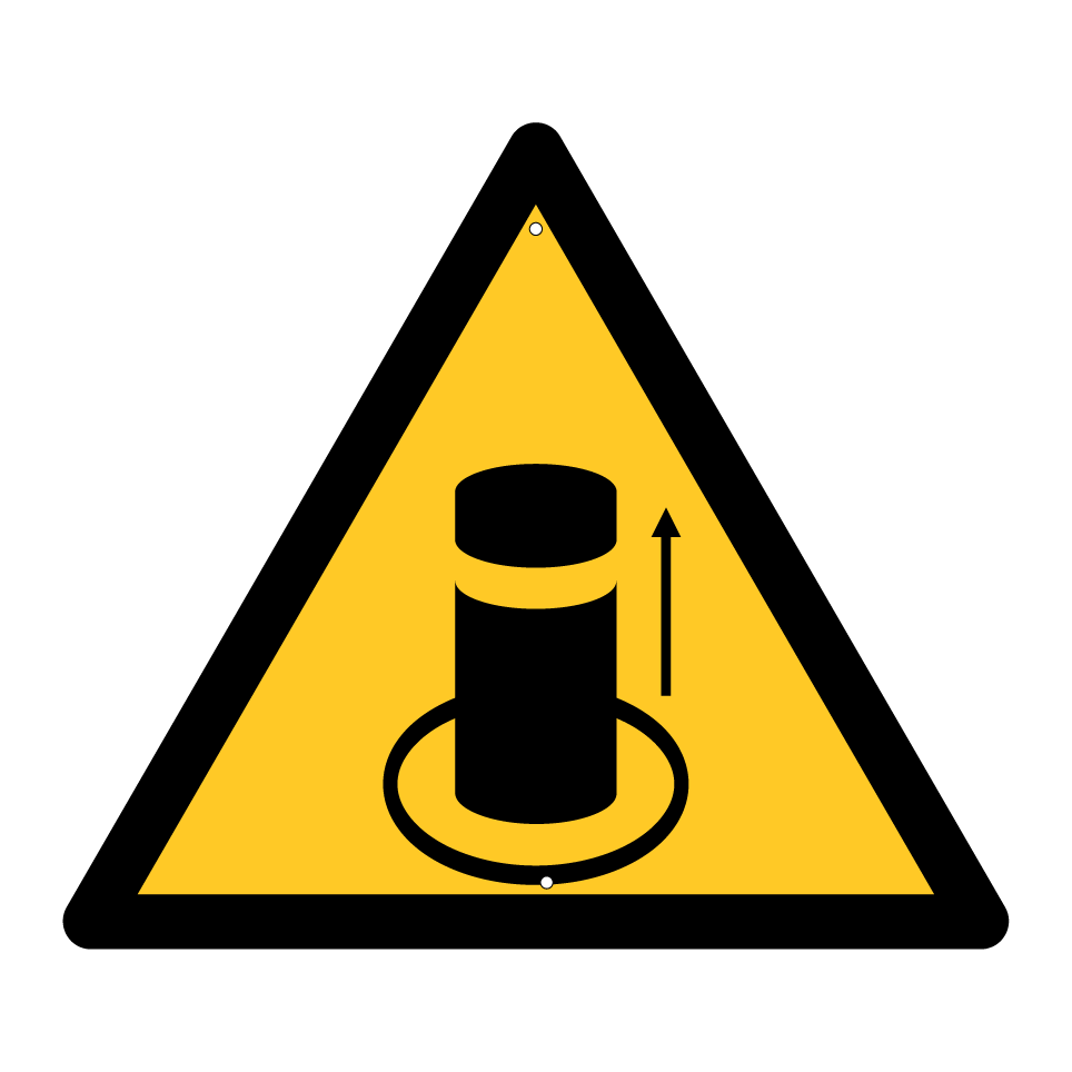 Warning emerging bollard