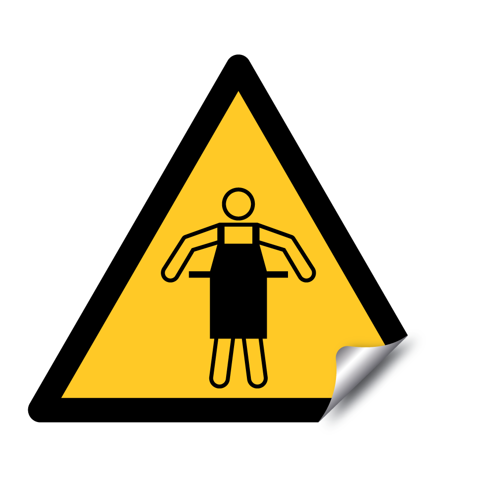 Warning protective apron required