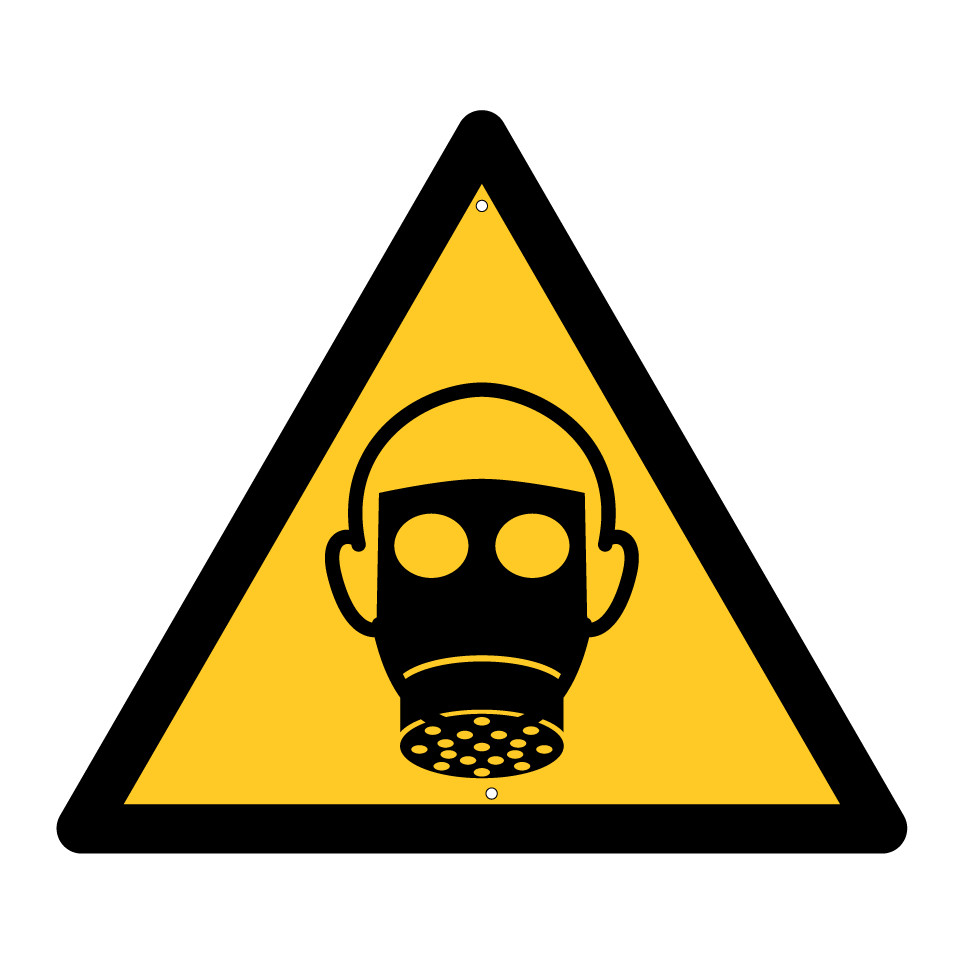 Warning respirator required