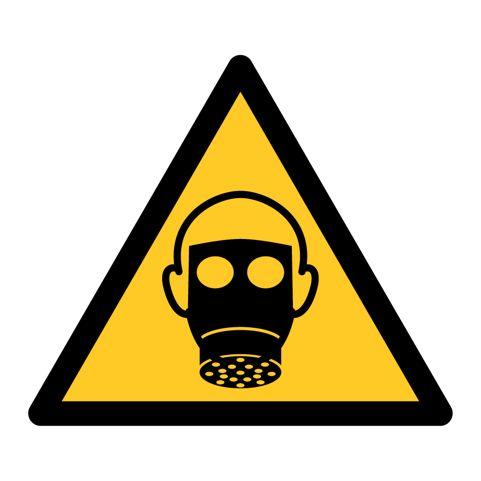 Warning respirator required