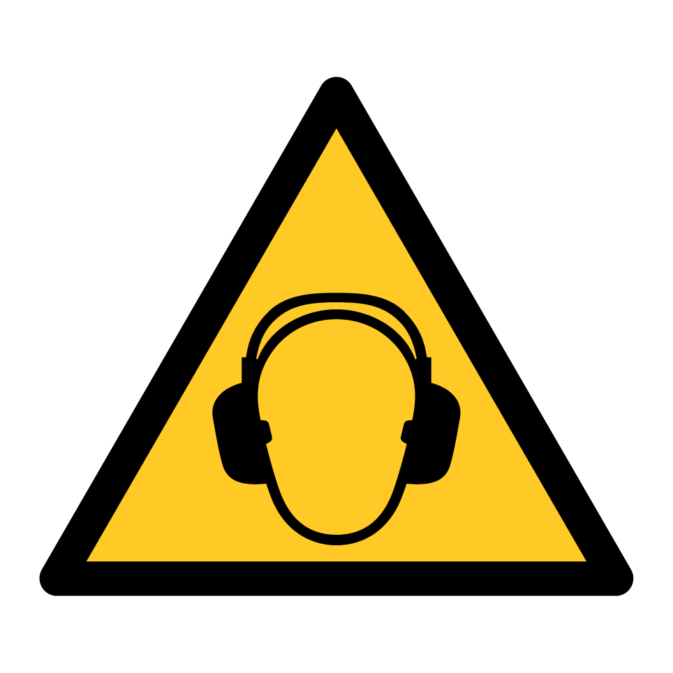 Warning hearing protection required