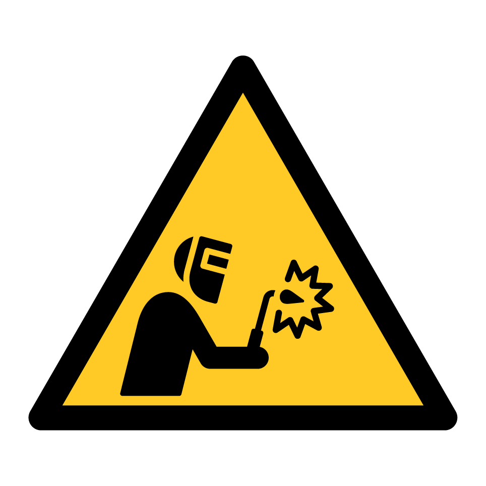 Warning welding hazard